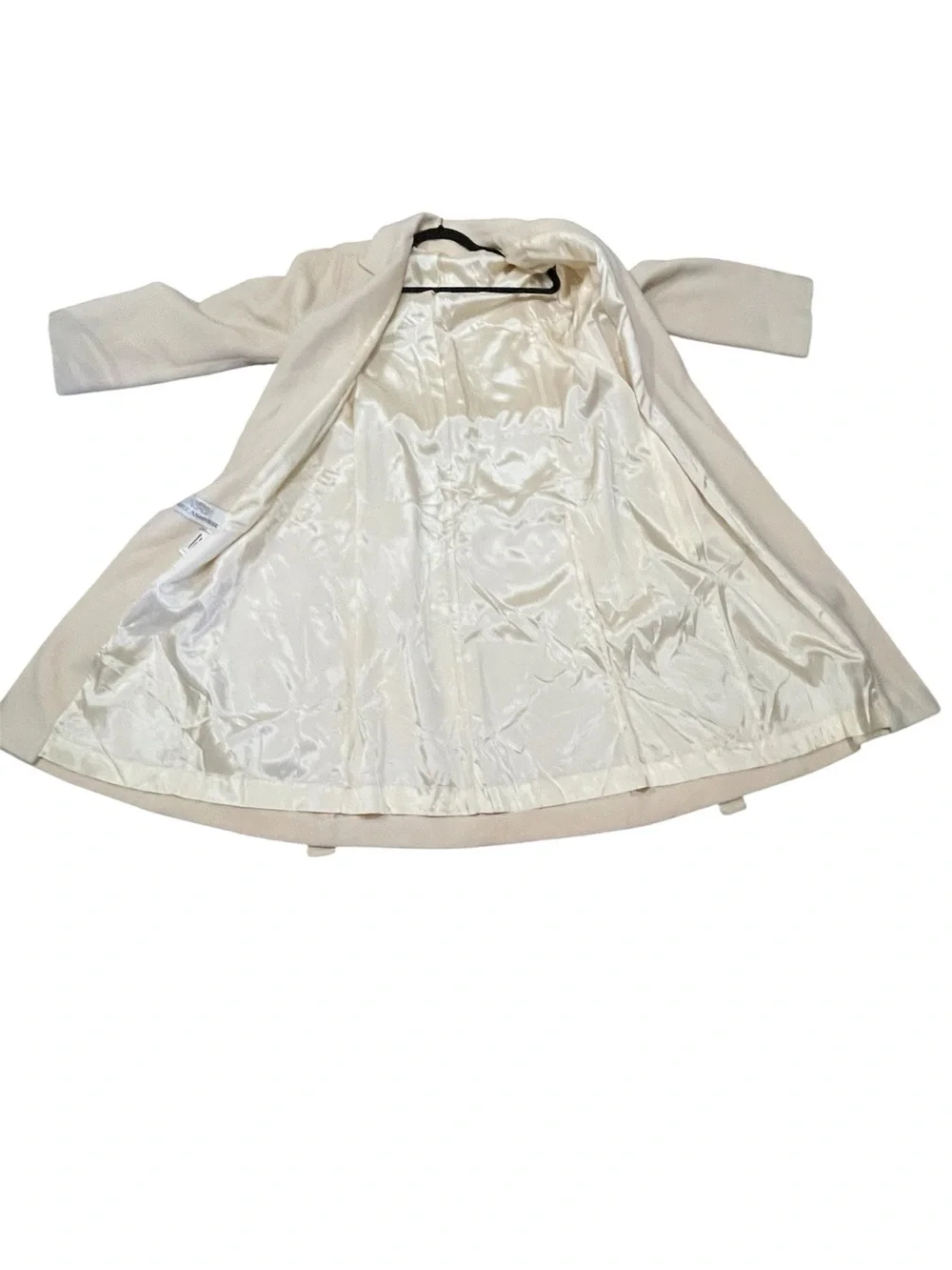 Vintage 100% Cashmere Long Coat | Cream | Tailored Duster / Maxi